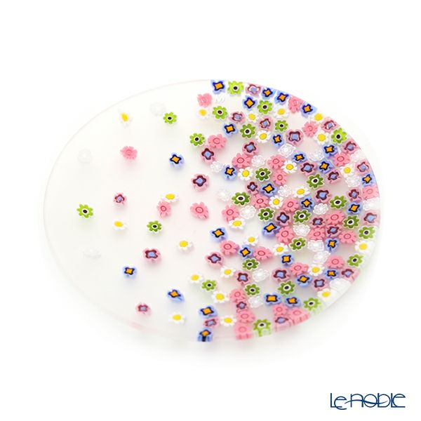 エルコーレモレッティ ミレフィオーリ フラットプレート 13cm 春風 マルチカラー 小皿