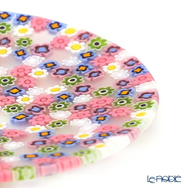 エルコーレモレッティ ミレフィオーリ フラットプレート 13cm 春風 マルチカラー 小皿