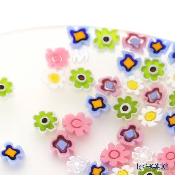 エルコーレモレッティ ミレフィオーリ フラットプレート 13cm 春風 マルチカラー 小皿