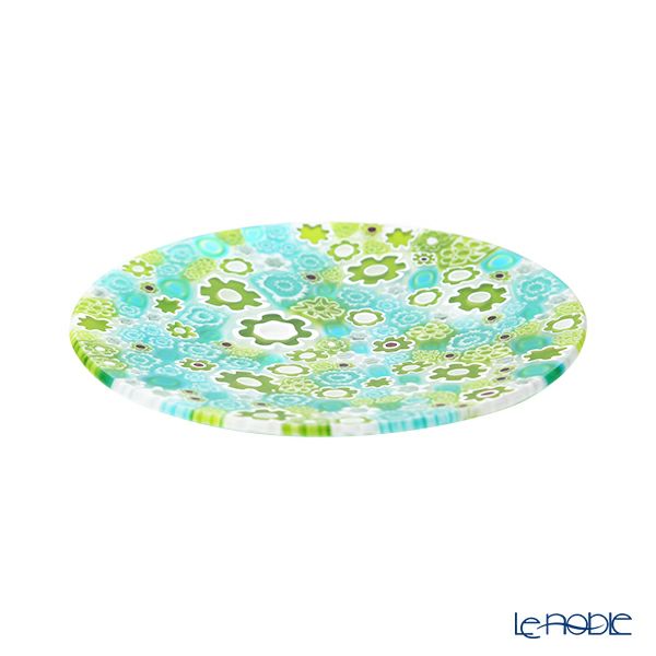 エルコーレモレッティ ミレフィオーリ フラットプレート 13cm スプリング グリーン系 SPRING G 小皿