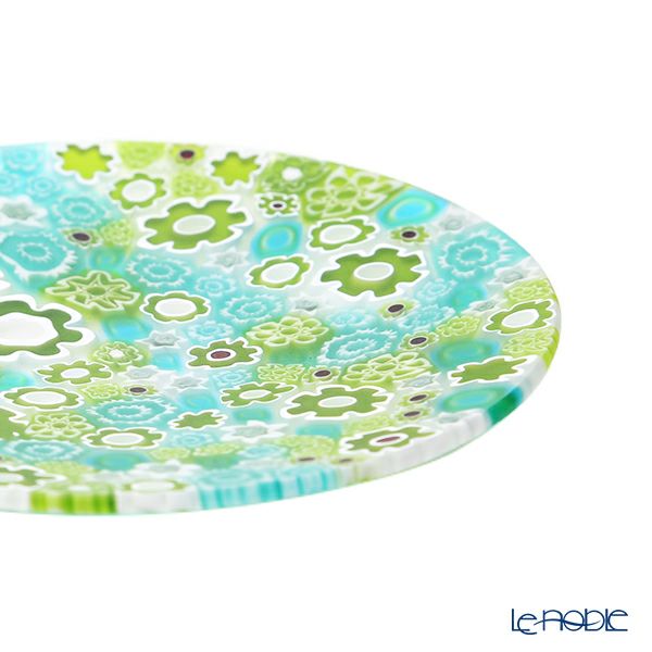 エルコーレモレッティ ミレフィオーリ フラットプレート 13cm スプリング グリーン系 SPRING G 小皿