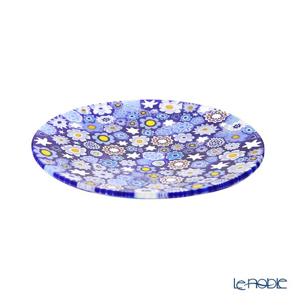 エルコーレモレッティ ミレフィオーリ フラットプレート 13cm スプリング ブルー系 SPRING B 小皿