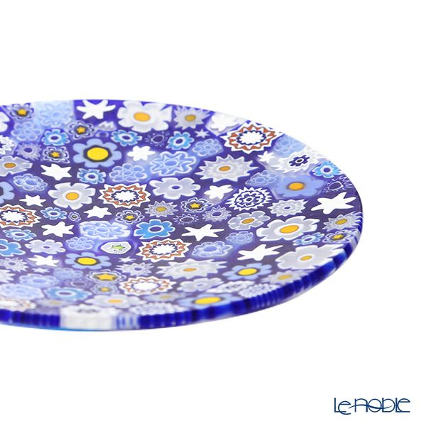 エルコーレモレッティ ミレフィオーリ フラットプレート 13cm スプリング ブルー系 SPRING B 小皿