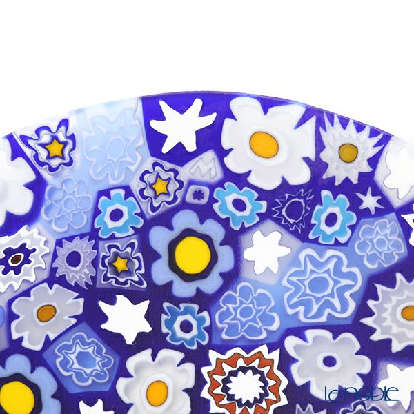 エルコーレモレッティ ミレフィオーリ フラットプレート 13cm スプリング ブルー系 SPRING B 小皿