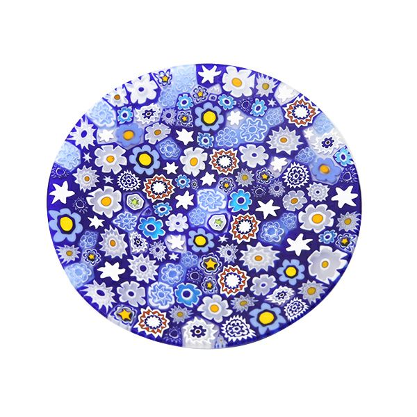 エルコーレモレッティ ミレフィオーリ フラットプレート 13cm スプリング ブルー系 SPRING B 小皿