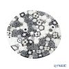 エルコーレモレッティ ミレフィオーリ フラットプレート 13cm スプリング ブラック系 SPRING Bw 小皿