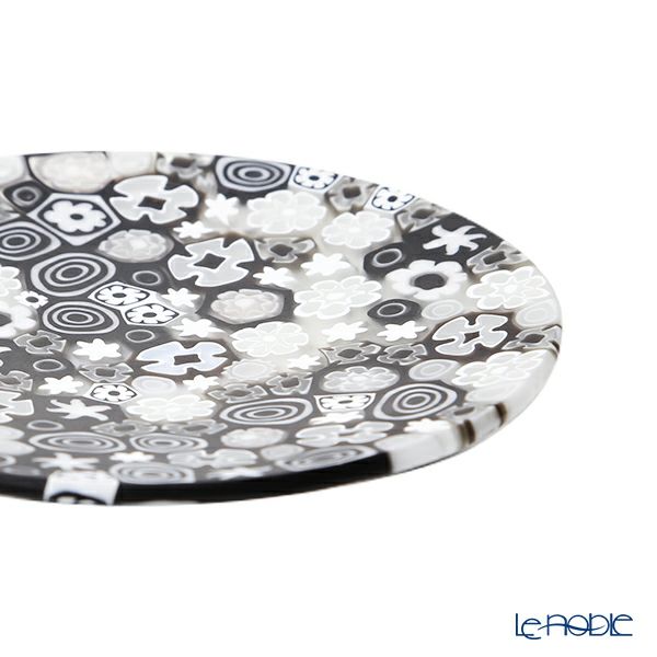 エルコーレモレッティ ミレフィオーリ フラットプレート 13cm スプリング ブラック系 SPRING Bw 小皿