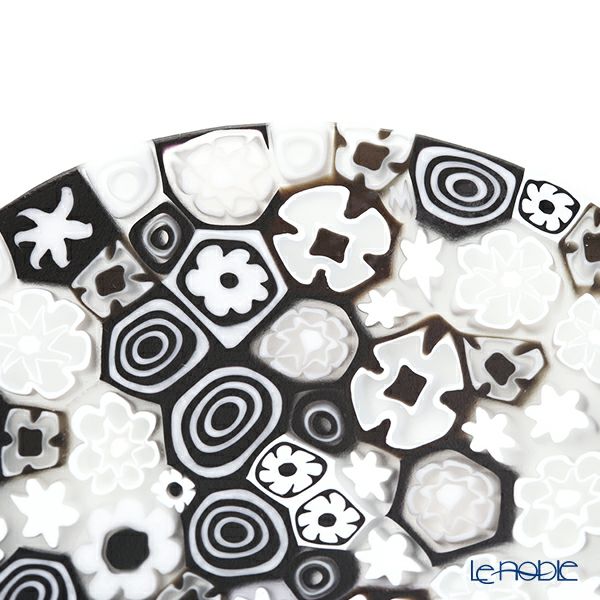 エルコーレモレッティ ミレフィオーリ フラットプレート 13cm スプリング ブラック系 SPRING Bw 小皿