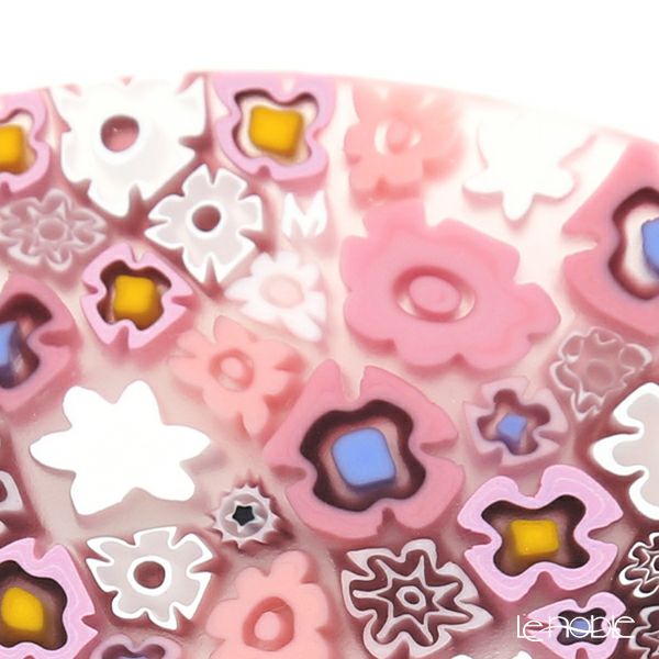 エルコーレモレッティ ミレフィオーリ フラットプレート 13cm スプリング ピンク系 小皿