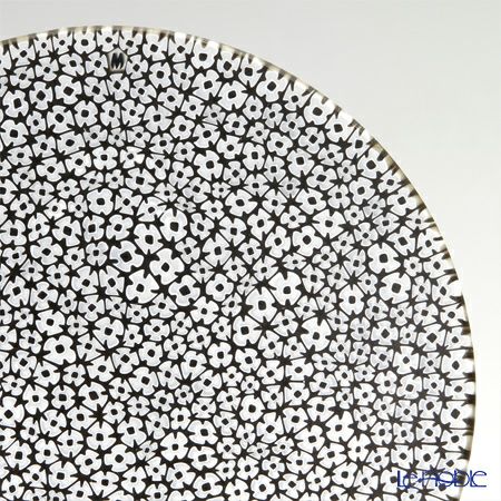 エルコーレモレッティ ミレフィオーリ プレート 19cm ブラックフラワー（37）