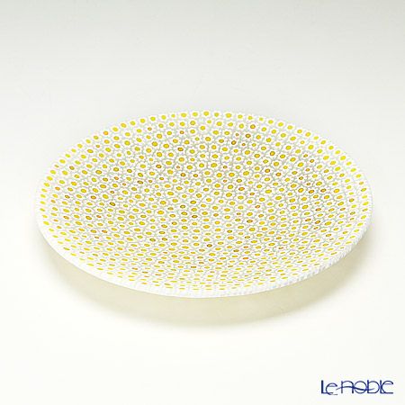 エルコーレモレッティ ミレフィオーリ プレート 19cm イエロー×ホワイト（59）