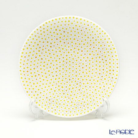 エルコーレモレッティ ミレフィオーリ プレート 19cm イエロー×ホワイト（59）