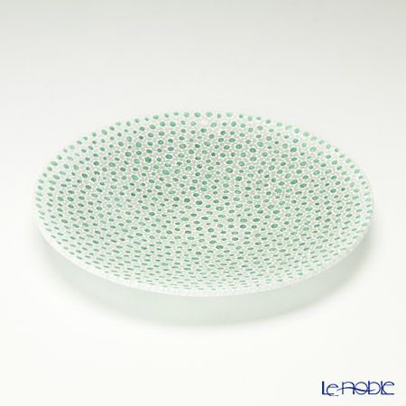 エルコーレモレッティ ミレフィオーリ プレート 19cm グリーン×ホワイト（68）