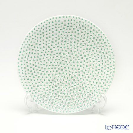 エルコーレモレッティ ミレフィオーリ プレート 19cm グリーン×ホワイト（68）
