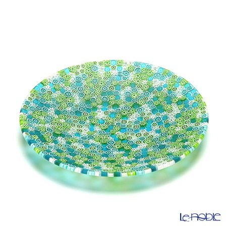 エルコーレモレッティ ミレフィオーリ プレート 19cm グリーン系（211）