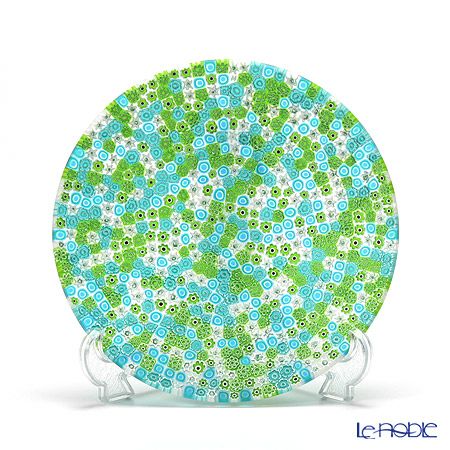 エルコーレモレッティ ミレフィオーリ プレート 19cm グリーン系（211）