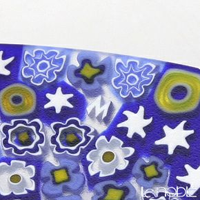 エルコーレモレッティ ミレフィオーリ プレート 19cm ブルー系（212）