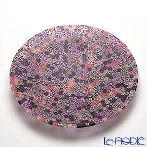 エルコーレモレッティ ミレフィオーリ プレート 19cm ピンク系（214）