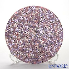 エルコーレモレッティ ミレフィオーリ プレート 19cm ピンク系（214）