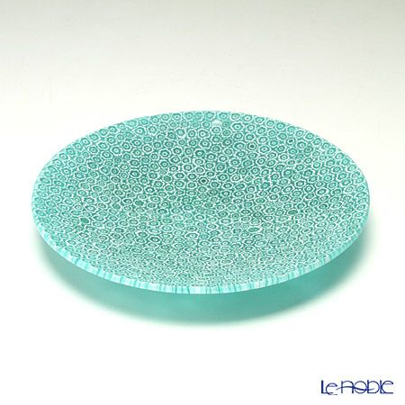 エルコーレモレッティ ミレフィオーリ プレート 19cm エメラルドグリーン（159）