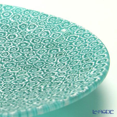 エルコーレモレッティ ミレフィオーリ プレート 19cm エメラルドグリーン（159）