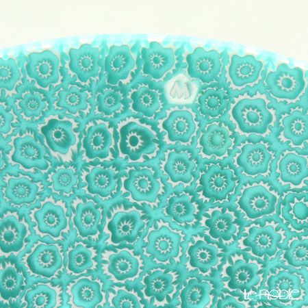 エルコーレモレッティ ミレフィオーリ プレート 19cm エメラルドグリーン（159）