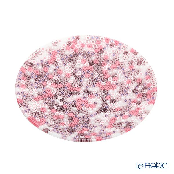 エルコーレモレッティ ミレフィオーリ プレート 19cm ピンク系 428