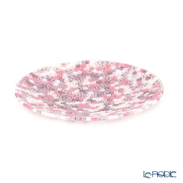 エルコーレモレッティ ミレフィオーリ プレート 19cm ピンク系 428