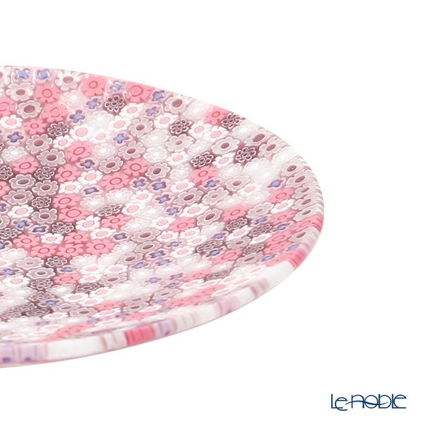 エルコーレモレッティ ミレフィオーリ プレート 19cm ピンク系 428