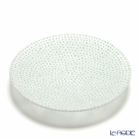 エルコーレモレッティ ミレフィオーリ プレート 24cm グリーン×ホワイト（68）