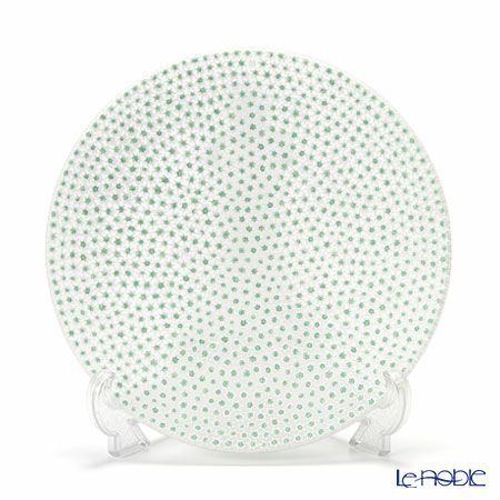 エルコーレモレッティ ミレフィオーリ プレート 24cm グリーン×ホワイト（68）