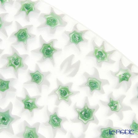 エルコーレモレッティ ミレフィオーリ プレート 24cm グリーン×ホワイト（68）