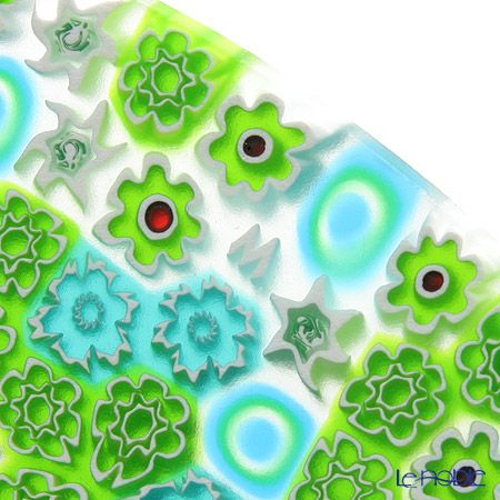 エルコーレモレッティ ミレフィオーリ プレート 24cm グリーン系（211）