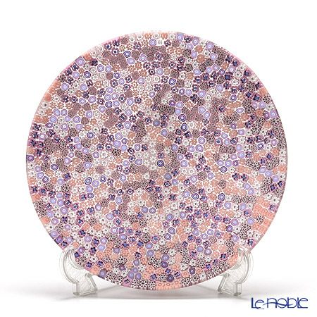 エルコーレモレッティ ミレフィオーリ プレート 24cm ピンク系（214）