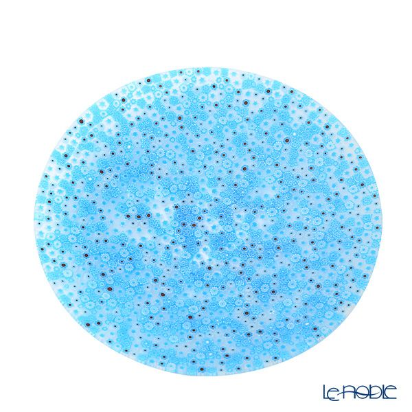 エルコーレモレッティ ミレフィオーリ プレート 24cm ライトブルー 216