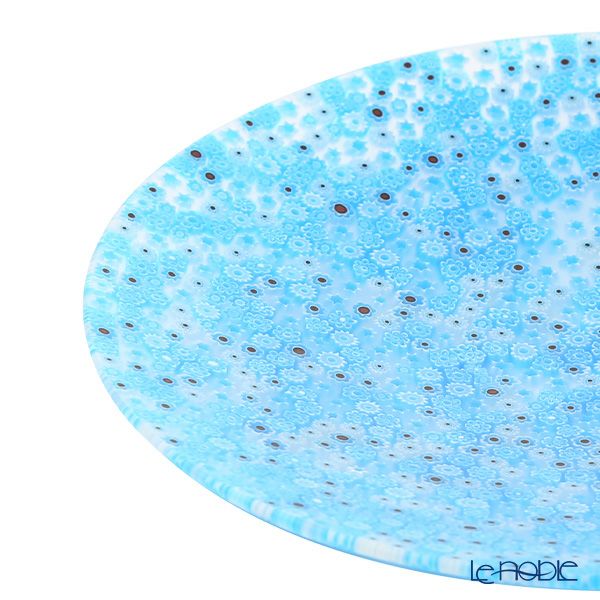 エルコーレモレッティ ミレフィオーリ プレート 24cm ライトブルー 216