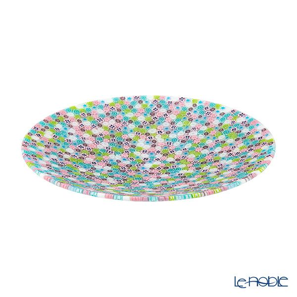 エルコーレモレッティ ミレフィオーリ プレート 24cm グリーンピンク 400