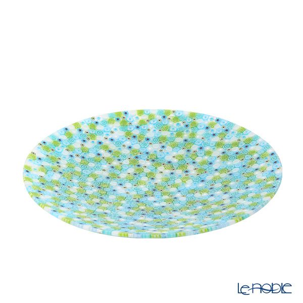 エルコーレモレッティ ミレフィオーリ プレート 24cm ライトブルーグリーン 411