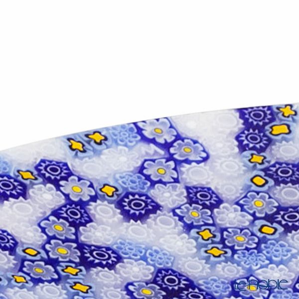 エルコーレモレッティ ミレフィオーリ プレート 24cm ホワイト×ブルー×イエロー 412