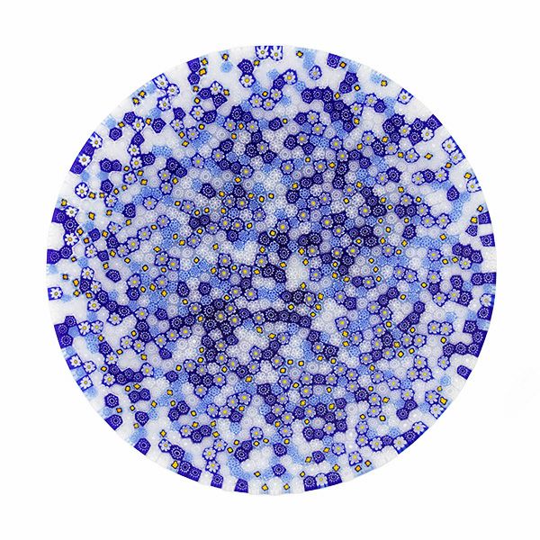 エルコーレモレッティ ミレフィオーリ プレート 24cm ホワイト×ブルー×イエロー 412