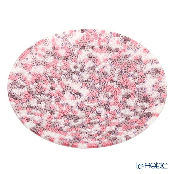 エルコーレモレッティ ミレフィオーリ プレート 24cm ピンク系 428