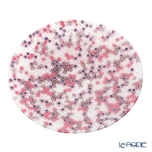 エルコーレモレッティ ミレフィオーリ プレート 24cm ピンク×ホワイト 430