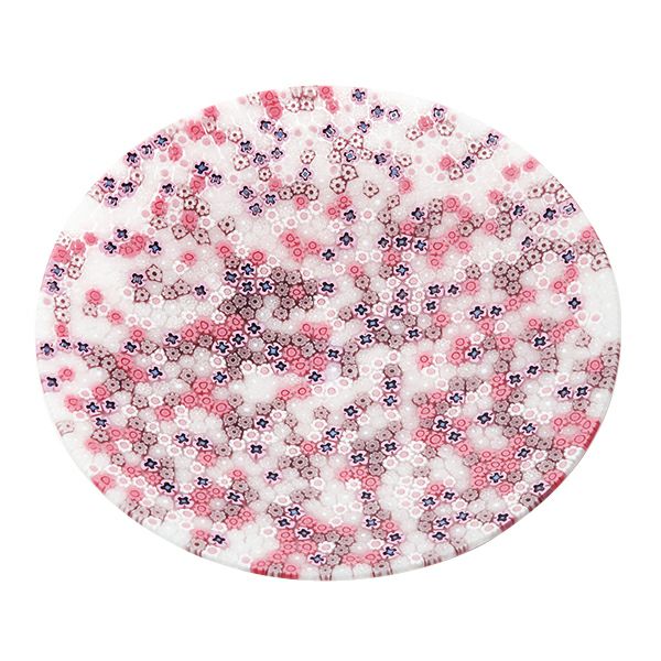 エルコーレモレッティ ミレフィオーリ プレート 24cm ピンク×ホワイト 430