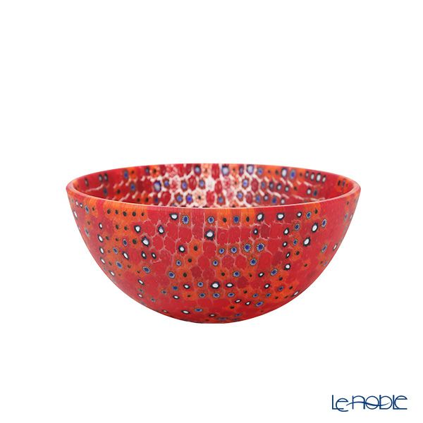 エルコーレモレッティ ミレフィオーリ ボウル 13.5cm レッド系 213