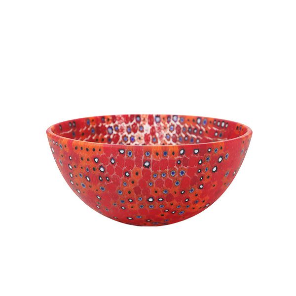 エルコーレモレッティ ミレフィオーリ ボウル 13.5cm レッド系 213