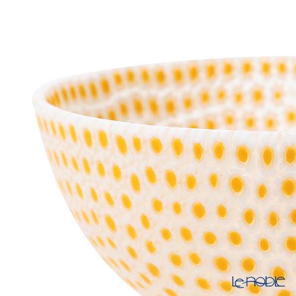 エルコーレモレッティ ミレフィオーリ ボウル 13.5cm イエロー×ホワイト 59