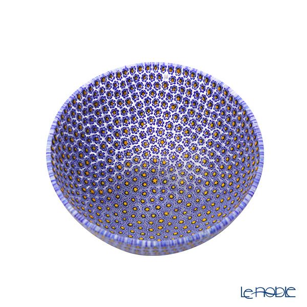 エルコーレモレッティ ミレフィオーリ ボウル 13.5cm ネイビー×イエロー 178