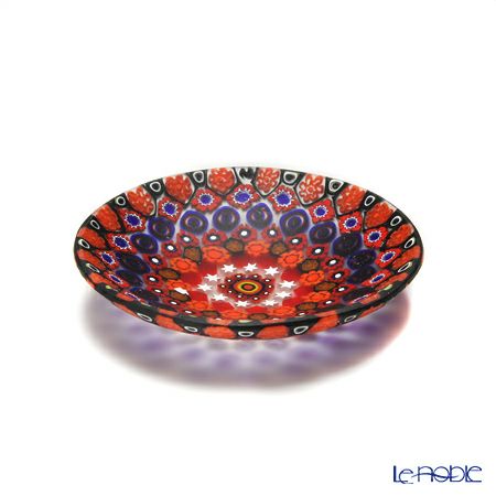 エルコーレモレッティ ミレフィオーリ プレート 8cm 古代ローマモザイク レッド系