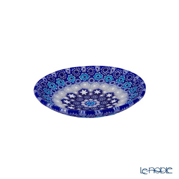 エルコーレモレッティ ミレフィオーリ プレート 8cm 古代ローマモザイク ブルー系