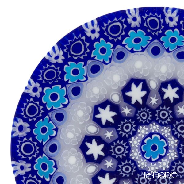 エルコーレモレッティ ミレフィオーリ プレート 8cm 古代ローマモザイク ブルー系